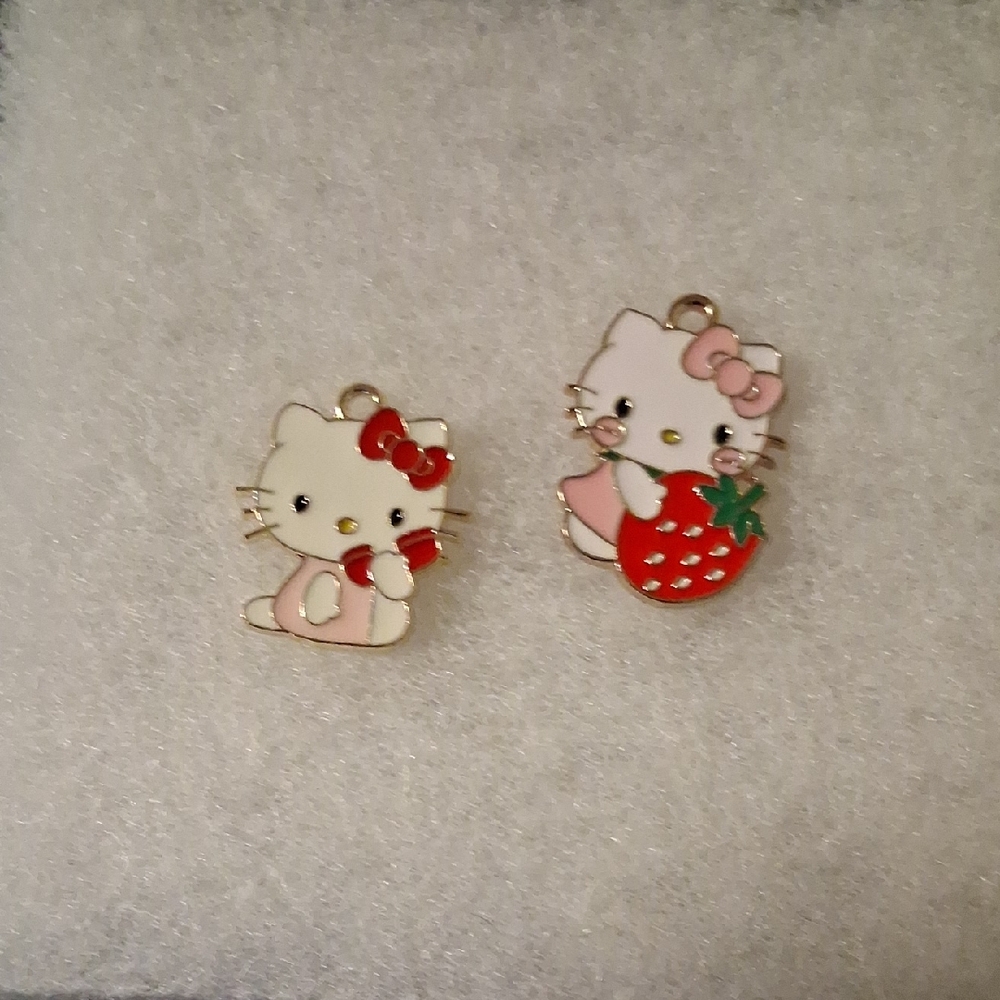 Cute Hello Kitty Pink and Red Charms